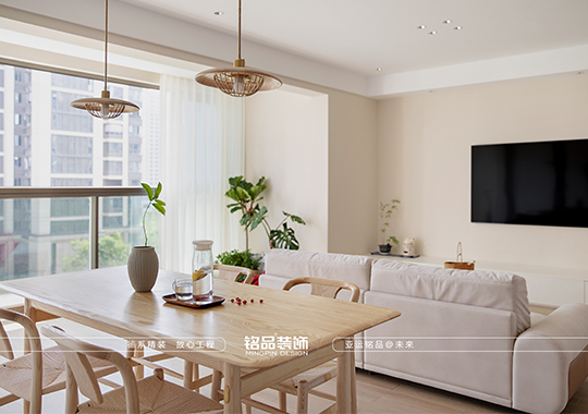 台州-椒江香榭水岸小区-铭品装饰【毛坯房家装】【北欧原木风格】120方