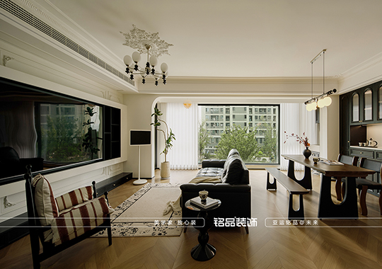 台州-中润和府 铭品装饰【毛坯房家装】【现代黑白中古】120方