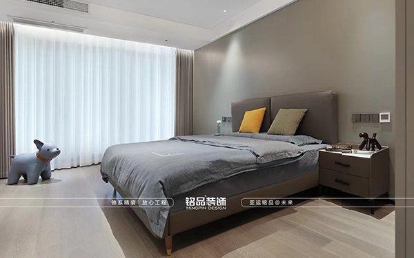 台州装修，主卧现代轻奢风格效果图